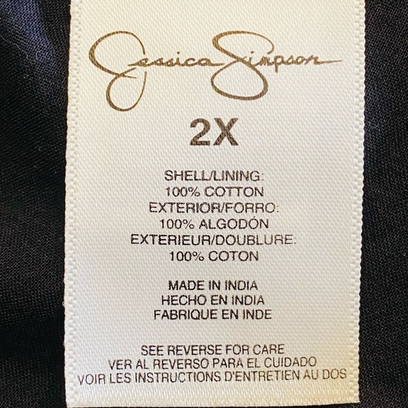 Jessica Simpson Black Floral Dress Size 2X - Picture 15 of 15